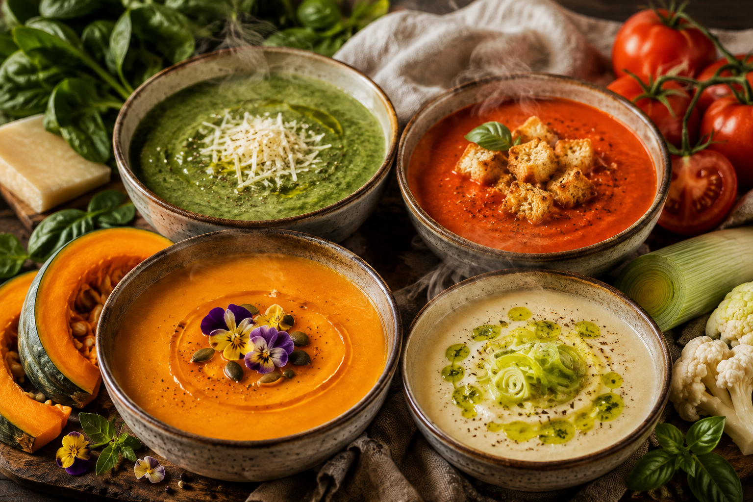 Cremitas de vegetales, base caldo de huesos